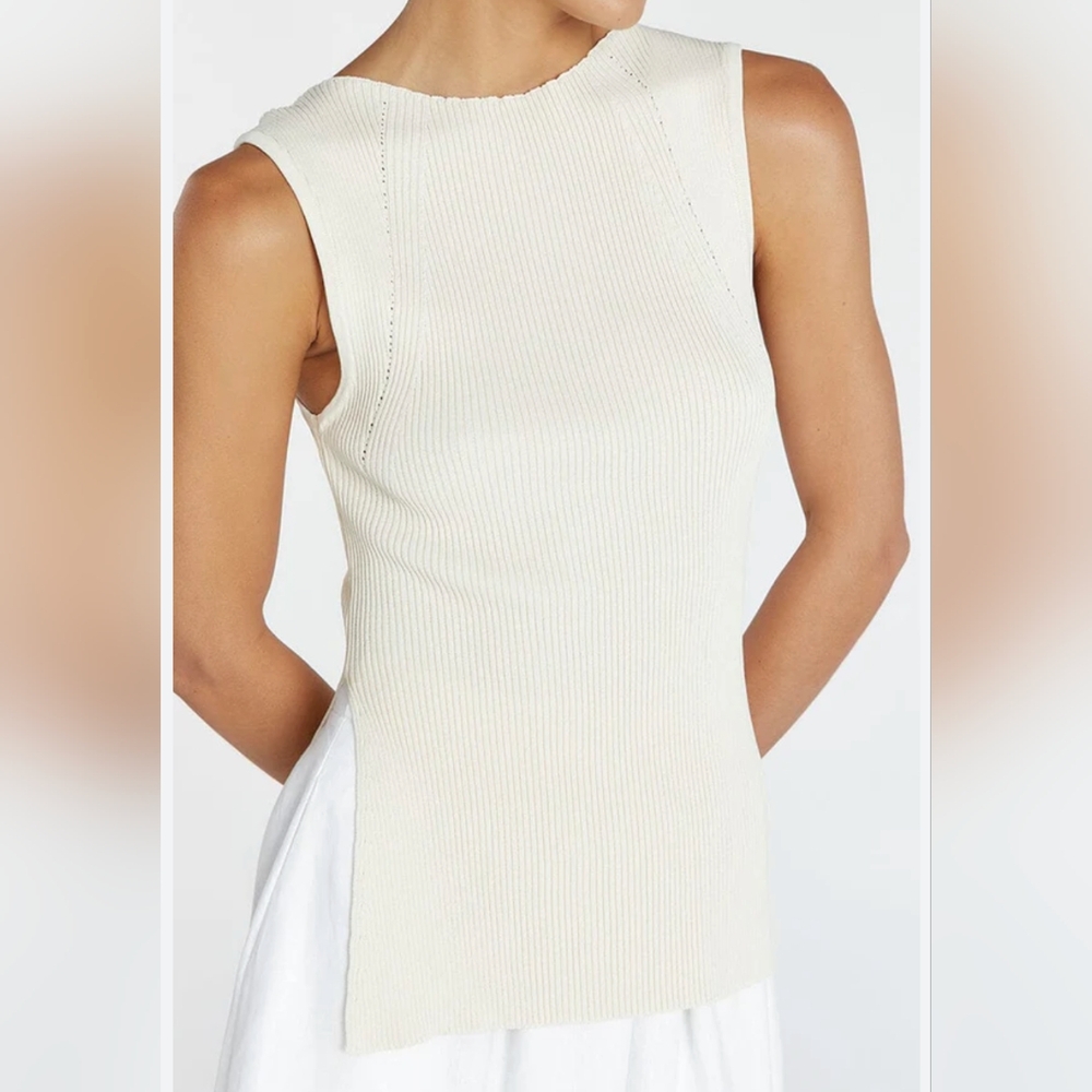 DISSH SOFIA BLACK KNIT TUNIC TOP NWT